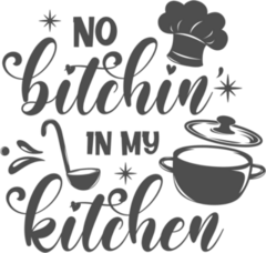 No Bitchin In My Kitchen Illustrated Icons Sticker