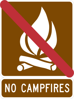 No Campfires Sticker