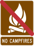 No Campfires Sticker
