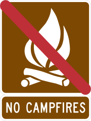 No Campfires Sticker