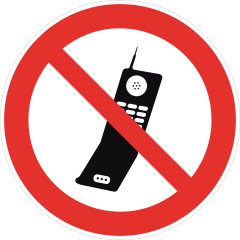 No Cell Phones Sign Sticker