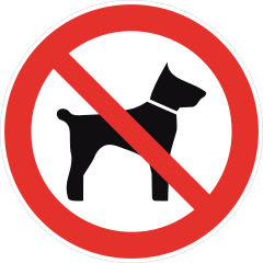 No Dogs Sign Sticker
