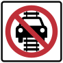 No Driving On Train Tracks Sticker