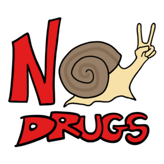 No Drugs Snail Message Sticker
