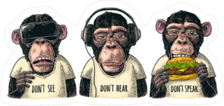 No Evil Monkey Sticker