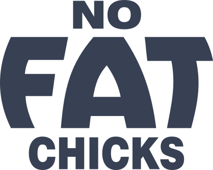 No Fat Chicks Vinyl Lettering Sticker