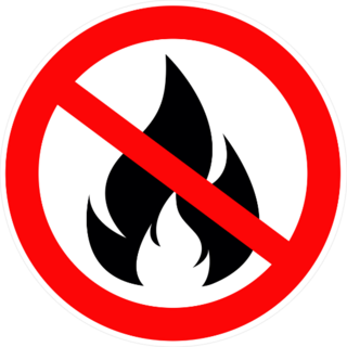 No Fire Sign Circle Sticker