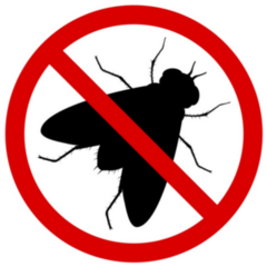 No Fly With Ban Sign Sticker
