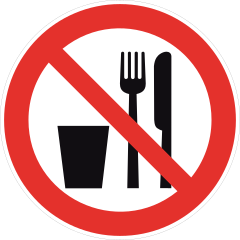 No Food Or Beverage Sign Sticker