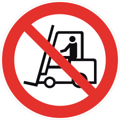 No Forklifts Sign Sticker