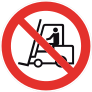 No Forklifts Sign Sticker