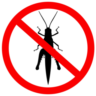 No Grasshopper Control Sign Sticker 