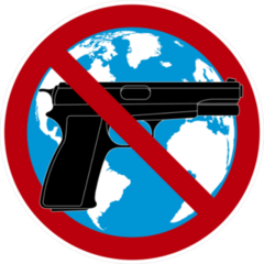 No Guns on Earth Sticker