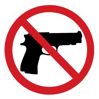 No Guns Sign Sticker
