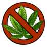 No Marijuana Red Circle Sign Sticker