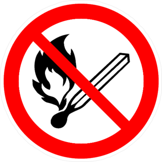 No Matches Fire Sign Sticker