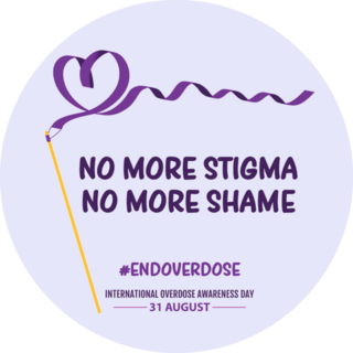 No More Stigma, No More Shame Overdose Awareness Sticker