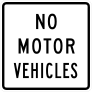 No Motor Vehicles Sticker
