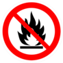 No Open Flame Fire Sign Sticker