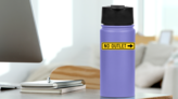 No Outlet That Way Sticker on a Water Bottle (New) example