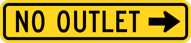 No Outlet That Way Sticker