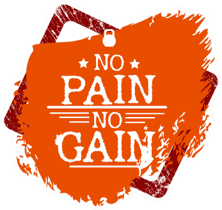 No Pain No Gain Fitness Sticker