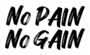 No Pain No Gain Sport Saying Sticker