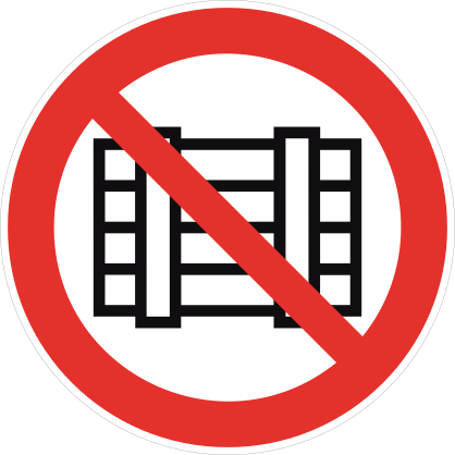 No Pallets Sign Sticker