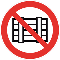 No Pallets Sign Sticker