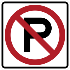 No Parking Sticker