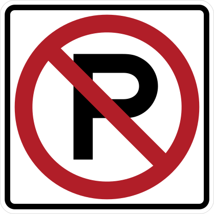 No Parking Sticker