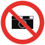 No Photography Sign Sticker
