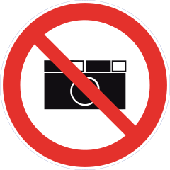 No Photography Sign Sticker