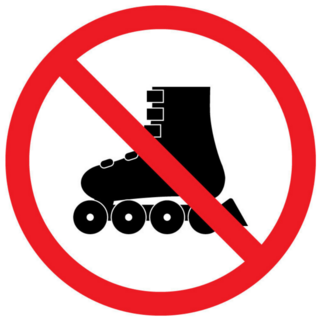 No Rollerblades Sticker