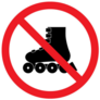 No Rollerblades Sticker