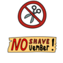 No Scissors Sign Mustache Sticker