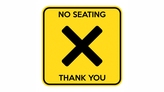 No Seating Rounded Square Sticker