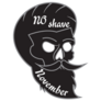 No Shave Mustache Badge Sticker