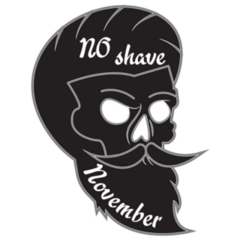 No Shave Mustache Badge Sticker