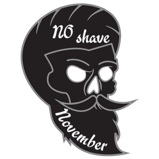 No Shave Mustache Badge Sticker