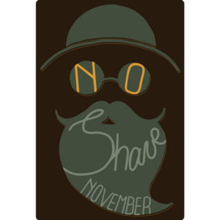 No Shave November Sticker