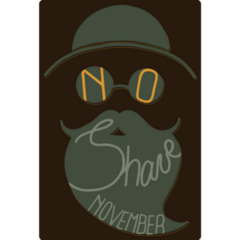 No Shave November Sticker