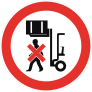 No Standing Under Forklifts Sign Sticker