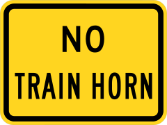 No Train Horn Sticker