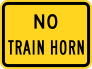No Train Horn Sticker