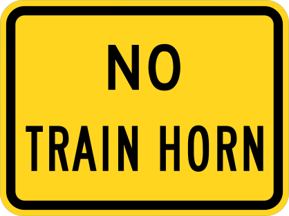 No Train Horn Sticker