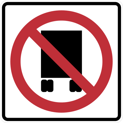 No Truck Access Sticker
