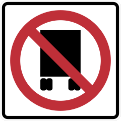 No Truck Access Sticker