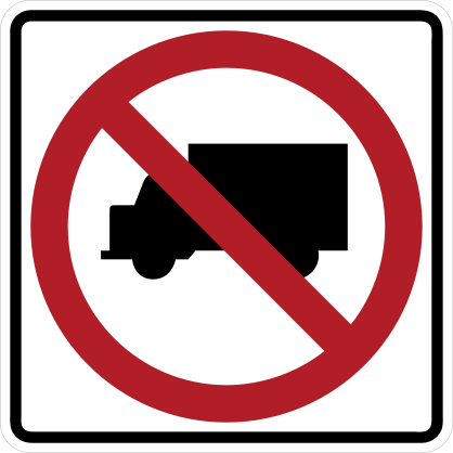 No Trucks Sticker