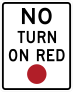 No Turn On Red Sticker